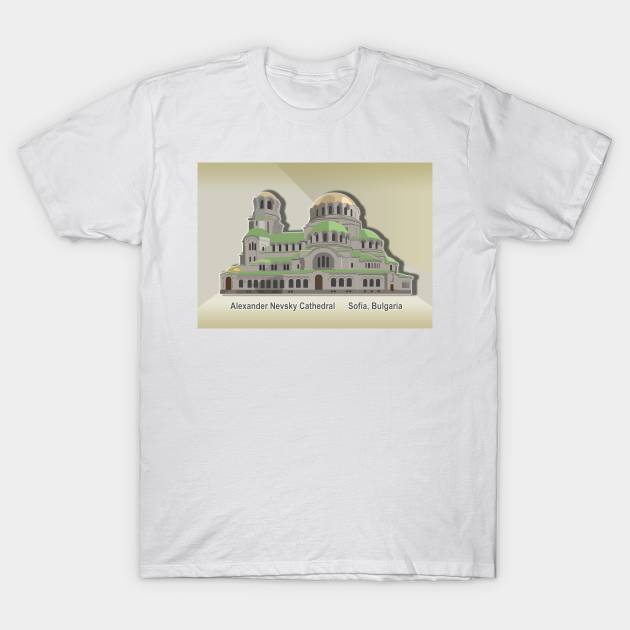 Abstract Art - Cathedral ''Alexander Nevsky'' T-Shirt by DesignWood Atelier